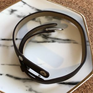 Origami Owl brown leather double wrap bracelet